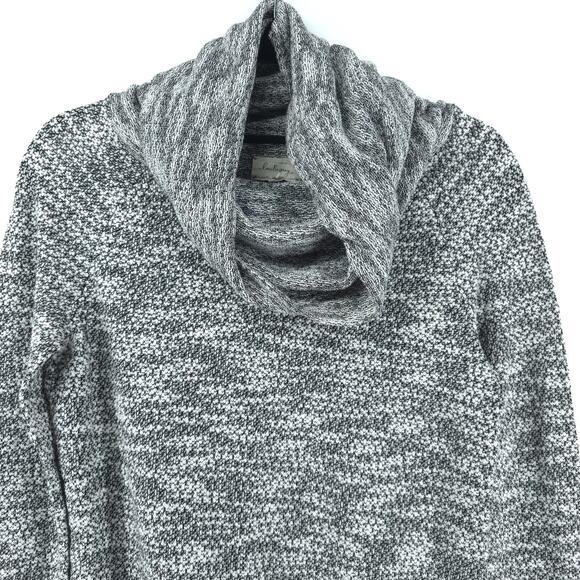 Lou & Grey Casual Luxe Cowl Neck Gray Mixed Knit Marled Pullover Sweater S - Picture 2 of 16